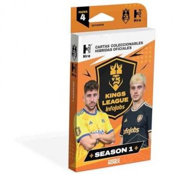 Pack de 4 Sobres de Cartas Kings League Hro - 7 Cartas por Sobrante