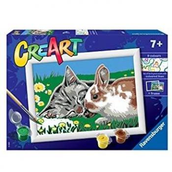 CreArt Kit Pintura Gato y Conejo en el Prado