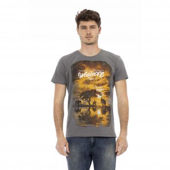 Trussardi Action Gray Cotton T-Shirt - XXL