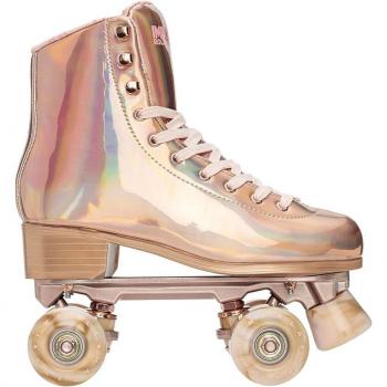 Patines Cuádruples Impala Rosa-Dorado con 4 ruedas