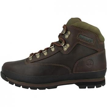 Botas de senderismo Timberland Euro Hiker de piel marrón para hombre, con cordones, talla 40
