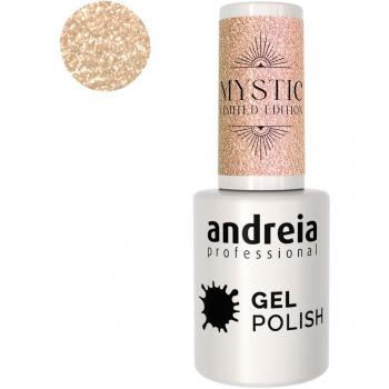 Esmalte Semipermanente Glitter Mágico Rosa y Dorado Translúcido