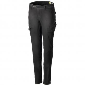 Alpinestars Pantalones de Moto Mujer Caliber W Slim Fit Tech, pantalones textiles de motocicleta para damas, color negro, talla 28