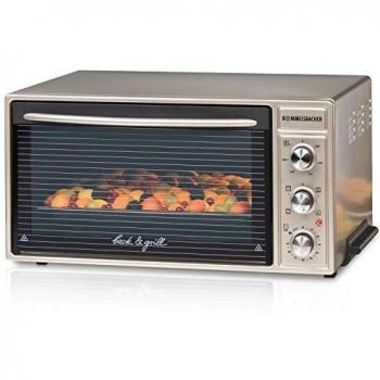 Rommelsbacher BG 1650 - Horno de convección, 1450 W, color plateado
