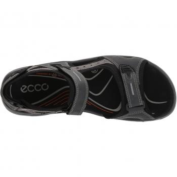 Ecco Men's Yucatan Rip Tape Fastening Sandals - Black - Size 7