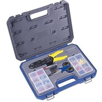Alyco 108006 - Juego 147 piezas alicates para terminales aislados + tijeras electricista + buscapolos