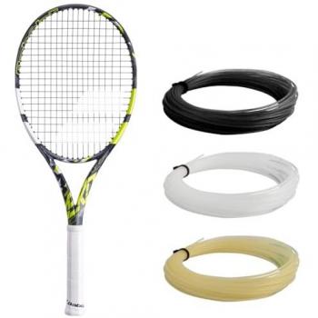 Babolat Pure Aero Lite - Raqueta de tenis encordada con 16 g Babolat Syn Gut blanco a tensión de rango medio, agarre de 4 3/8 pulgadas