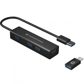 CONCEPTRONIC CONCEPTRONIC HUB de interfaz USB 3 2 Gen 1 3 1 Gen 1 Type A 5000 Mbit s Negro