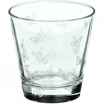 Sagaform Juego de 4 vasos de mariposa, color blanco
