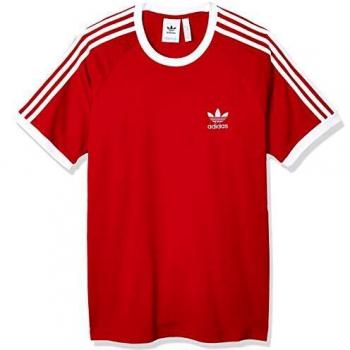 adidas 3-Stripes tee Camiseta de Manga Corta, Hombre, Lush Red, XS