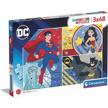 Puzzle SuperHéroes DC Comics 3 X 48 Piezas CLEMENTONI
