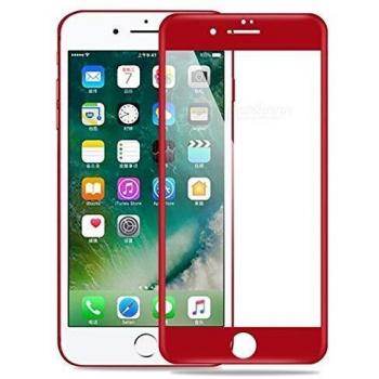 Blue Star - Protector Pantalla Completa 3D Cristal Templado - iPhone 7 / iPhone 8 - Rojo