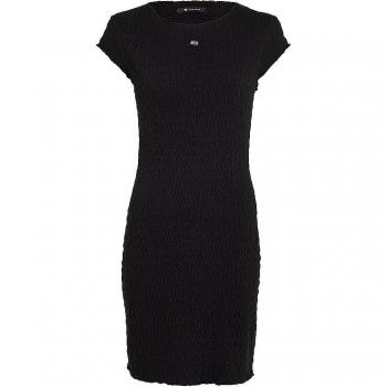 Vestido Tommy Jeans Bodycon Fruncido Negro