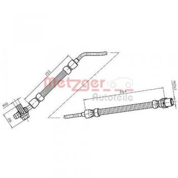 Metzger 4116216 Tubo flexible de frenos