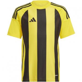 Camiseta de fútbol adidas a rayas 24 infantil amarilla unisex