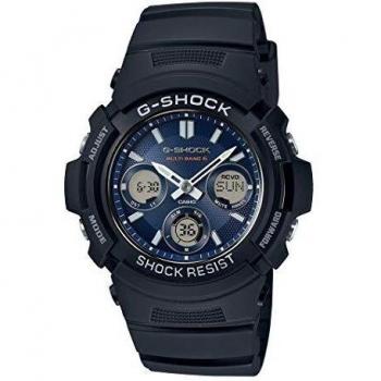 Casio G-SHOCK Reloj Analógico-Digital, Reloj radiocontrolado y solar, 20 BAR, Negro, para Hombre, AWG-M100SB-2AER