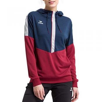 Erima Squad Women's Hoodie New Navy / Bordeaux / Silver Grey 42