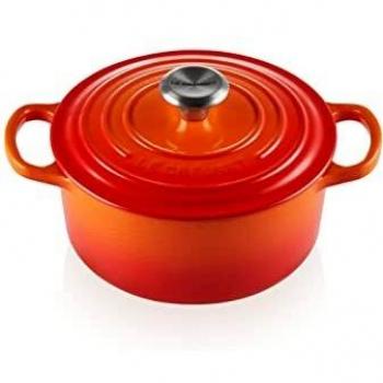 LE CREUSET Signature Enamelled Cast Iron Round Casserole Dish With Lid, 18 cm, 1.8 Litre, Volcanic, 211771809