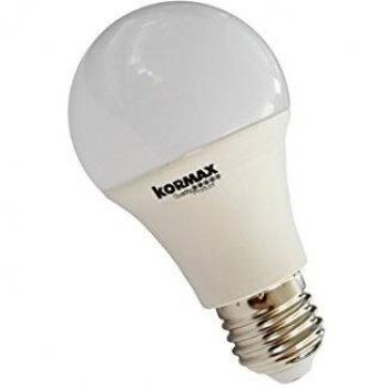 Kormax Bombilla LED E27, 9 W, Blanco, 60x108 mm