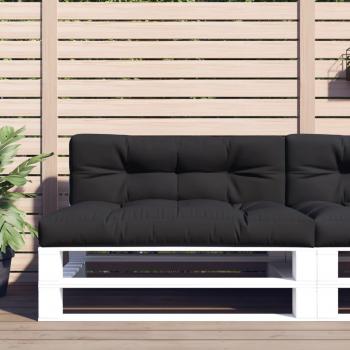Almohadas de paleta de tela negra 2 piezas