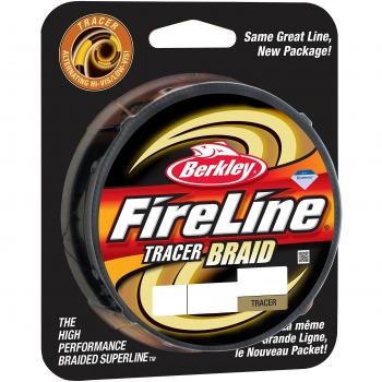 Berkley Fireline Tracer Braid 110, color amarillo, talla 0.350 mm