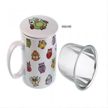 Versa M283190 - Taza de infusion con filtro buhos