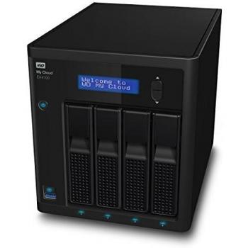 Western Digital My Cloud EX4100, Almacenamiento en Red NAS, 4 Compartimentos, Conexión de Redes Ethernet, My Cloud OS, 32TB, Negro