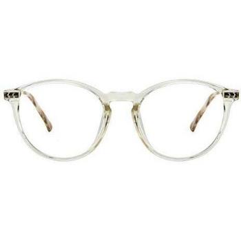Cyxus - Gafas sin graduación para hombre y mujer, con filtro de luz azul, TR90, superligeras, redondas, para videojuegos, antirrayos UV400, retro, montura transparente