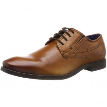 Bugatti Savio Evo Brown Leather Dress Shoes Size 44