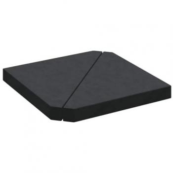Placas de peso para sombrilla 2 uds granito negro triangular 14 kg