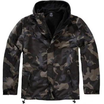 Brandit Dark Camo Windbreaker Frontzip Jacket - Size S