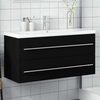 Mueble de baño con lavabo negro integrado Vidaxl 862332