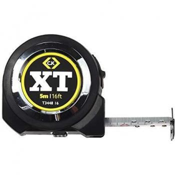 Cinta métrica CK T3448 16 de 5 m con doble cara y sistema métrico e imperial, ancho de 25 mm