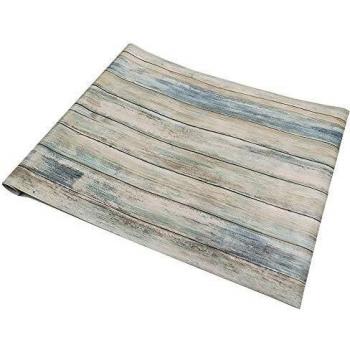 Azul Papel Adhesivo Madera 30cm X 200cm Removible Decorativo Muebles De Interior Papel Pintado Adhesivo para Pared autoadhesivo