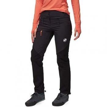 Pantalón de montaña mujer Mammut Courmayeur Softshell negro tamaño 46 corto