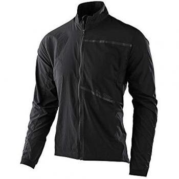 Chaqueta de bicicleta Troy Lee Designs Shuttle Negro Hombre, impermeable, transpirable, con capucha ajustable y múltiples bolsillos