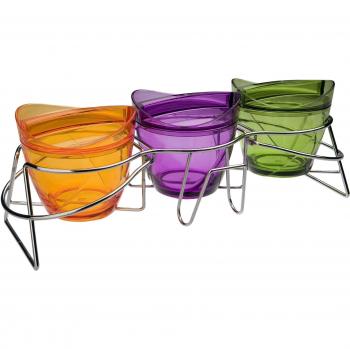 Lacor 62387 - Juego snack bar 3 cavid.soporte metalico