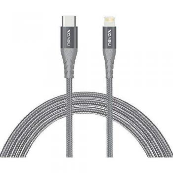 Nevox 1886 Cable de Conector Lightning a USB-C 2m Gris, Plata MFI Certificado