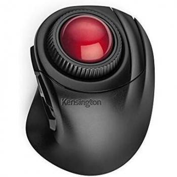 Kensington Trackball Inalámbrico Orbit Fusion con Anillo de Desplazamiento, Ergonómico para Diestros, Idóneo para Escritorios Pequeños y Teletrabajo