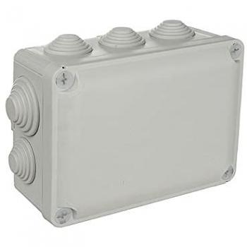 Caja estanca rectangular de conexión Ybox con 10 conos IP55/IK08 153x110x65mm/160x120x75mm marca N (Aenor) con tapa de cierre