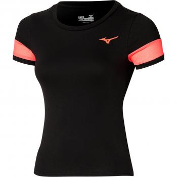 Camiseta de Running Mizuno Athletics Mujer Manga Corta Negra XS