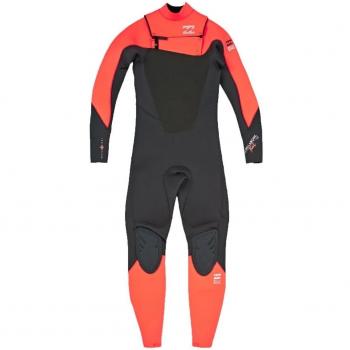 Billabong Junior Foil 5/4mm Chest Zip Steamer Wetsuit Red U45B02 Age / Size - 14 Years