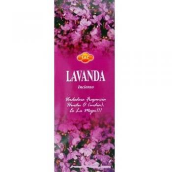 Incienso Lavanda Sac - Caja Completa con 6 tubos Hexagonales con 20 Varillas cada tubo - Aromaterapia - Meditación - Relajación - Yoga - Incienso Esotérico - Aroma Agradable