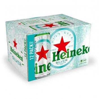 Cerveza Heineken Silver Pack de 12 Latas de 33 cl