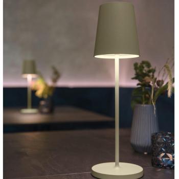 Lámpara LED Recargable Vinolina Two Verde 2W 190lm IP65 Aluminio Ø 11 cm