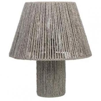 Lámpara de mesa Romimex Negro Gris Cuerda 22 x 36 x 22 cm
