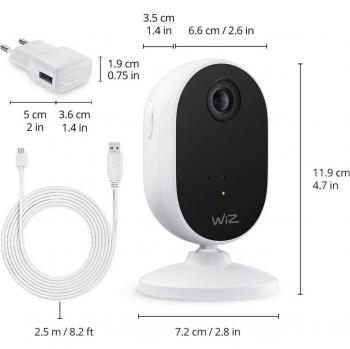 Kit básico de monitoreo y seguridad para interiores WiZ con cámara, 3 x E27 y WiFi