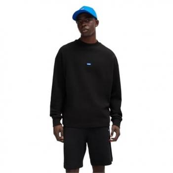 Sudadera de Hombre Hugo Blue con Capucha en Algodón, Color Negro