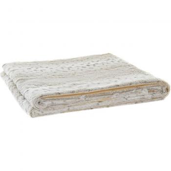 Manta DKD Home Decor Salvaje 130 x 170 x 2 cm Beige Blanco Montaña