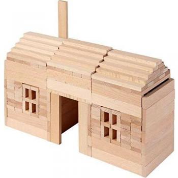 Bloques de Madera Natural Goki, 200 Piezas, para Niños a Partir de 3 Años